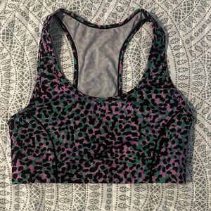 Fabletics Multicolor Cheetah Print Sports Bra